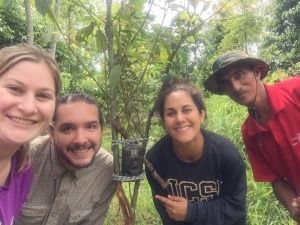 Wildlife team from the left: Sarah, John, Shelan, and Ali.