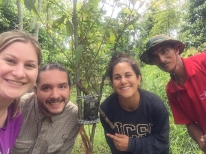 Wildlife team from the left: Sarah, John, Shelan, and Ali. 